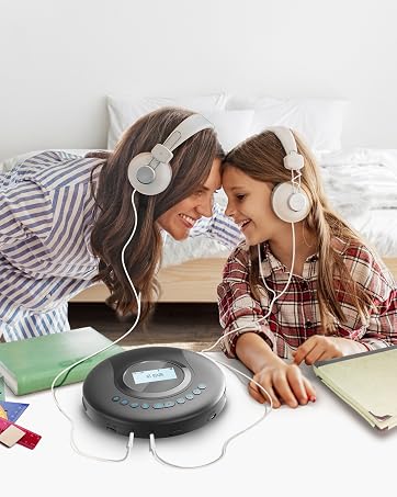 bluetooth cd player with headphones