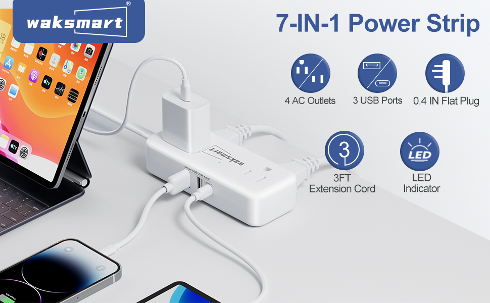 flat outlet extension cord