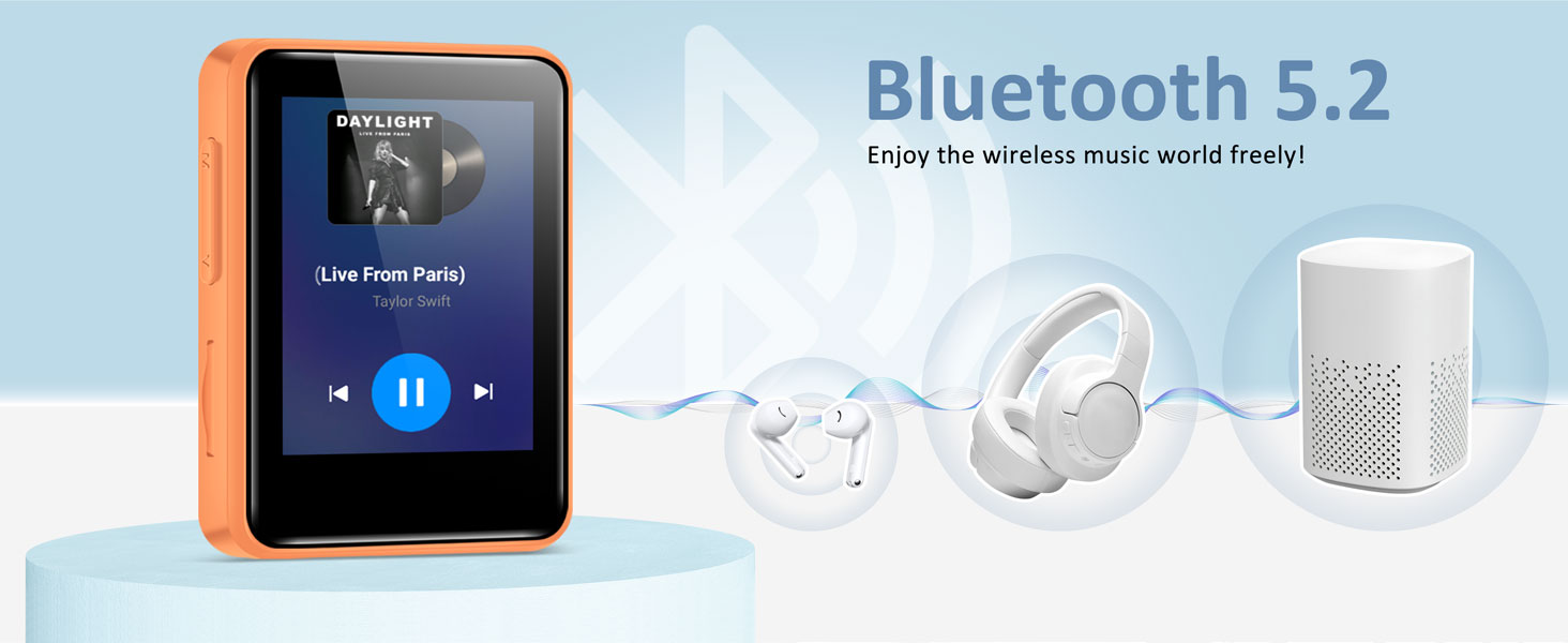 bluetooth mp3 player,bluetooth music player,wireless mp3 player,bluetooth connection