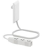 LIDER Flat-Face Outlet Extender with 3 Receptacles, Ultra-Thin Wall Plate Plug with Cord Extender...