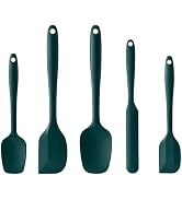 Silicone Spatula Set, 5 Piece Food Grade Rubber Spatulas for Baking, Cooking, and Mixing High Hea...
