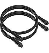 BTF-LIGHTING 2PCS 6.56ft 2meter 4 Pin 24AWG IP68 Extension Cable Wire with Male and Female Connec...