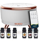Essential Oil Diffuser for Home with 6 Essential Oils Set,500ml Diffuser with R/C 7 Colors Light ...