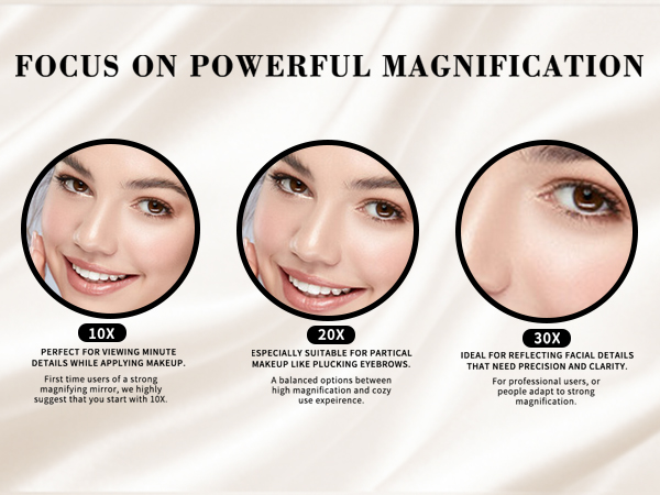magnified makeup mirror