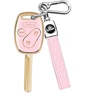 MILD EAST for Honda Key Fob Cover with Keychain, Car Key Case Shell Protector for Honda Accord 20...