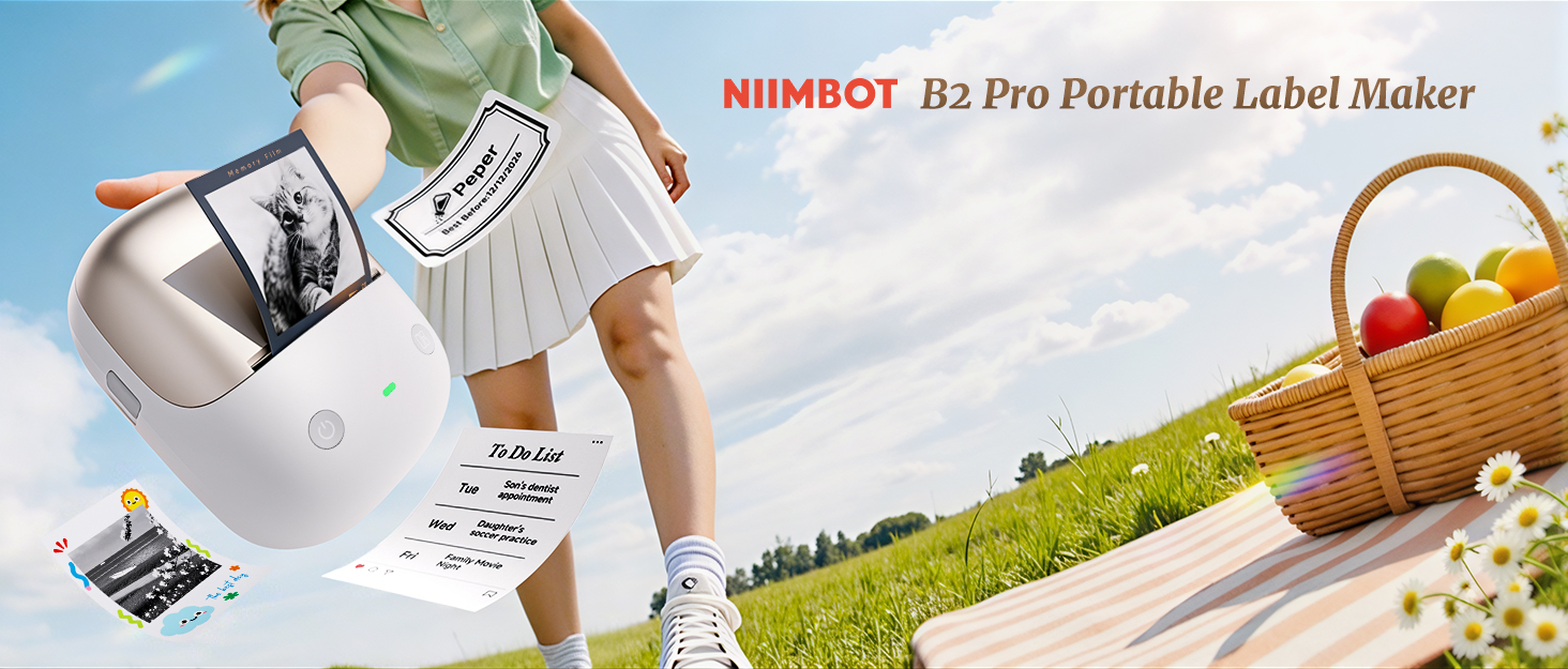 NIIMBOT 300DPI B2 Pro Portable Sticker Printer for Photo Printing