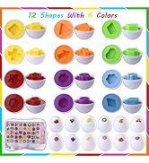 Cdycam Matching Egg Toddler Toys, Educational Toy for Kids Learning Colors & Shapes Match - for A...