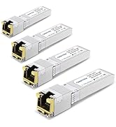 QINIYEK 4Pack 10Gb SFP+ to RJ45 Module, 10Gbase-T Computer Networking Transceivers Compatible for...
