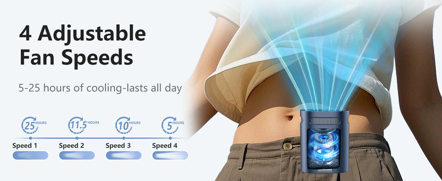 undershirt fan portable fan clip on portable clip on fan belt clip fan rechargeable under shirt