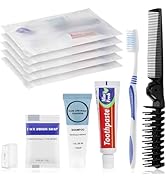 Travel Toiletries Supplies Kits Disposable Toiletry Amenities Set in Bulk, Hygiene Trial Size Per...