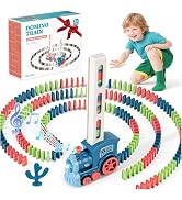 220Pcs Domino Train Toys, Automatic Dominoes Building Train Set for Kids 2-4 4-8, Stacking Kids G...