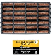 GrowByCoco Coir Mud Scrubber Tray Mat | Indoor & Outdoor Use | Boot Scraper | Heavy Duty | Coir R...