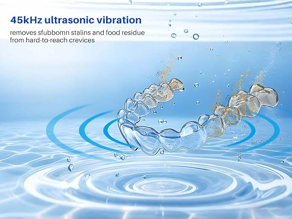 Ultrasonic Retainer Cleaner 45kHz Retainer Cleaning Denture Pod