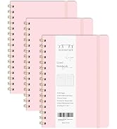 Ouzoustate Lined Spiral Notebook 3Pack A5 Pink College Ruled Hardcover Journal 160 Pages-5.67