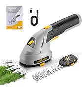 Enventor Cordless Hedge Trimmer and Grass Shear, 7.4V 2000mAh Lithium-ion Rechargeable Battery, 2...