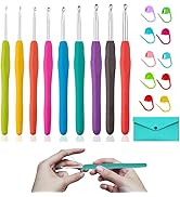 Yarniss Ergonomic Crochet Hooks Set, 9 Sizes Crochet Hooks with Case 2.0mm~6.0mm