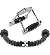 Yes4All Tricep Press Down Cable Machine Attachment Set, LAT Pulldown Attachment, Cable Machine Ac...