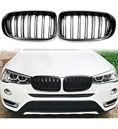 Zealhot F25 F26 Grille, Black Front Kidney Grille Grill Compatible with BMW 2014-2017 X3 F25 2014...