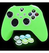 HLRAO Glow in The Dark Silicone Cover Skin for Xbox Series X Controller, Anti-Slip Soft Rubber Ca...