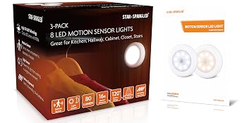 LED Motion Sensor Lights, Stick on Lights, Puck Lights, Closet Lights,Night Lights, STAR-SPANGLED