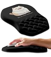 Armanza Ergonomic Slope Mouse Pad Wrist Support with Cross Massage Bulge,Integrated Memory Foam W...