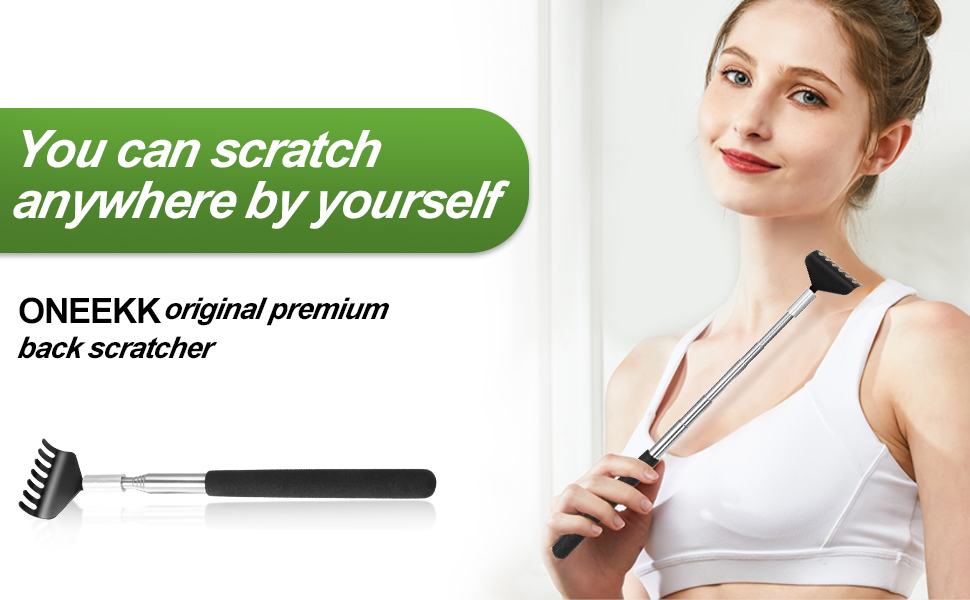 You can scratch anywhere by yourself.
