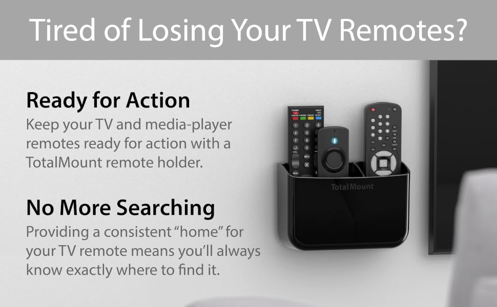 TotalMount Hole-Free Remote Holder
