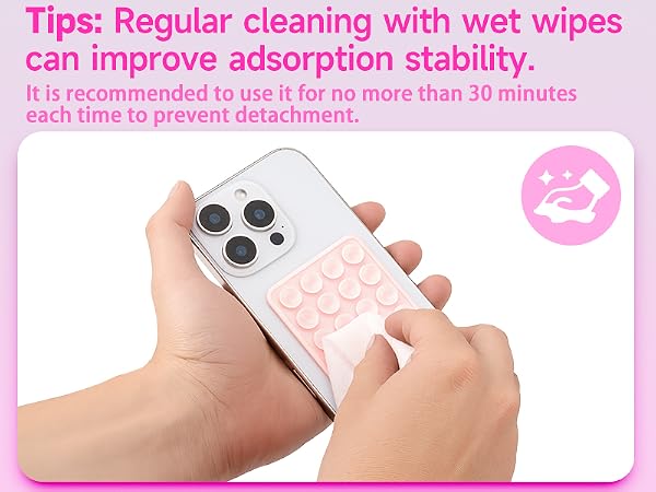 Clean the suction cup
