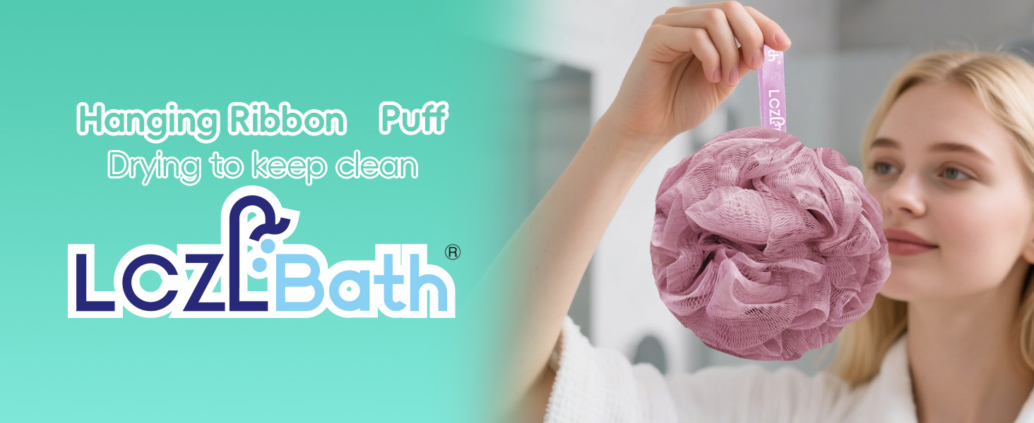 Hanging Ribbon Puff Drying to keep clean