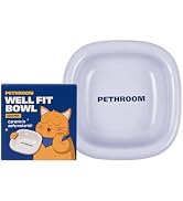 PETHROOM Well Fit Dog Bowl – Durable Ceramic Cat & Dog Food Bowl, Stable & Non-Slip, Easy to Clea...