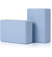Wimwum High Density EVA Yoga Blocks 2 Pack, 280g Pro-Level Exercise Brick (46-54 Shore C Firmness...