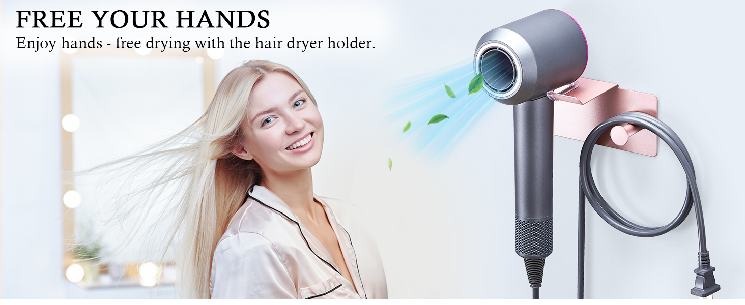 Hair Dryer Holder Wall Mounted