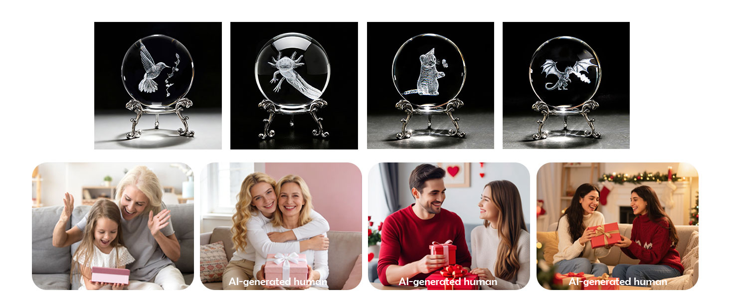HDCRYSTALGIFTS 3D Crystal Ball