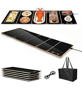 Electric Warming Tray XXXL 44"x16" with Storage Bag, Adjustable-Size Food Warming Mat, 5-in-1 Exp...
