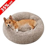 WESTERN HOME WH Calming Dog & Cat Bed, Anti-Anxiety Donut Cuddler Warming Cozy Soft Round Bed, Fl...