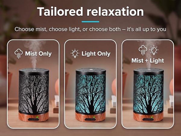 Essential Oil Diffuser - 150ML Metal Aromatherapy Diffuser for Essential Oils with 7 Colors