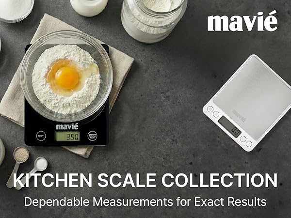 mavie kitchen scale measurement cooking weigh portable coffee precision tare ounce gram glass bake