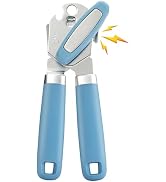 Vayvnt Heavy Duty Manual Can Opener with Magnet and Bottle Opener, Blue | Stainless Steel Can Ope...