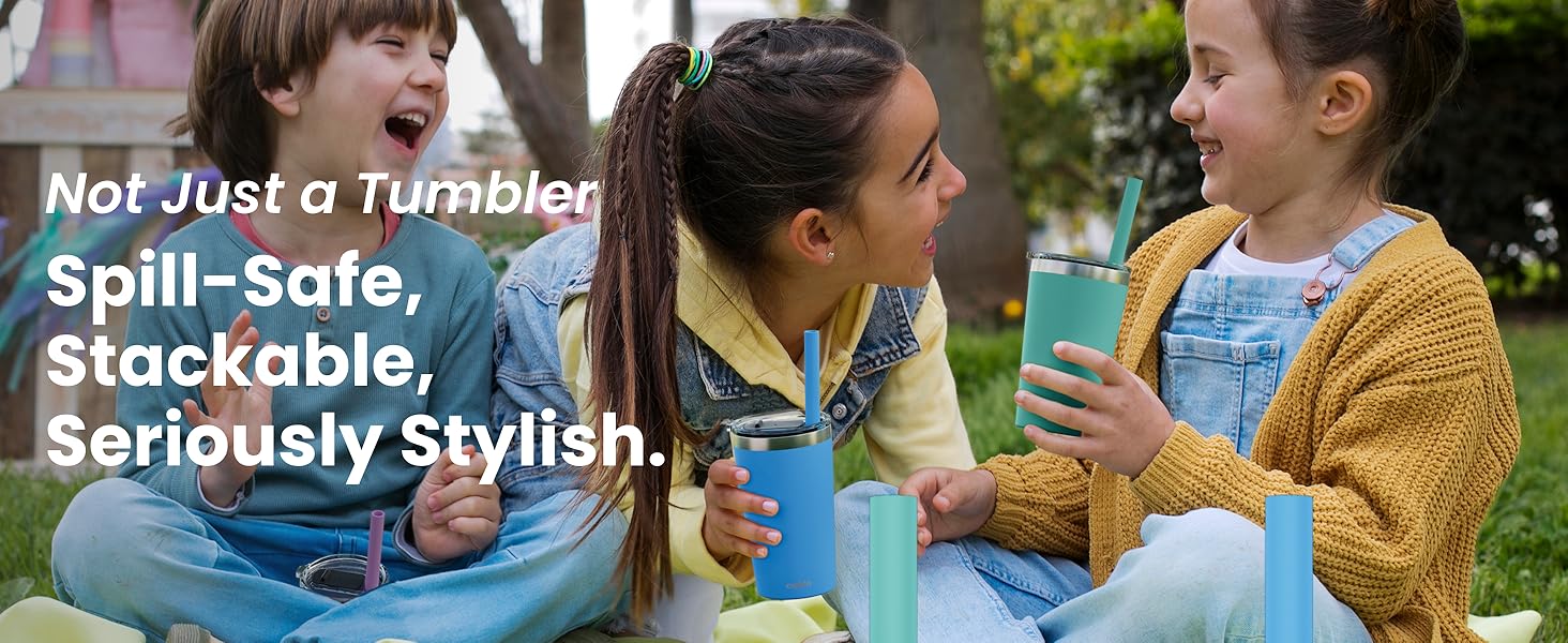 Not just a tumbler spill-safe stackable seriously stylish cupkin tumbler 8oz 12oz 20oz
