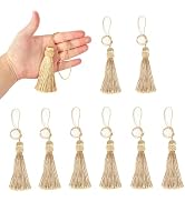 HedongHexi 8 Pack Tassel Key Tassel with Loops, Handmade Twisted Tassel Craft, DIY Accessories fo...
