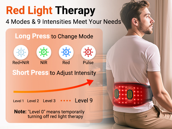 red light therapy belt with vibration massage