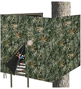 100"x35.4" Silent Magnetic Hunting Blind for 2 Man Tree Stand, Hunting Gear | Quiet Magnetic Clos...