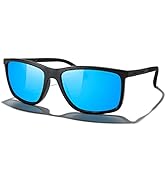 MERRY'S Unisex Rectangle Polarized Sunglasses For Fishing Driving Golf Aluminum Temple S8658