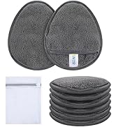 SINLAND Reusable Makeup Remover Pads For Face,Eye,Lips Microfiber Gentle Facial Cleansing Cloths ...