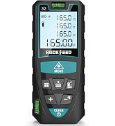 Laser Measure 50M/165ft,RockSeed Digital Laser Distance Meter with 2 Bubble Levels,Portable M/in/...