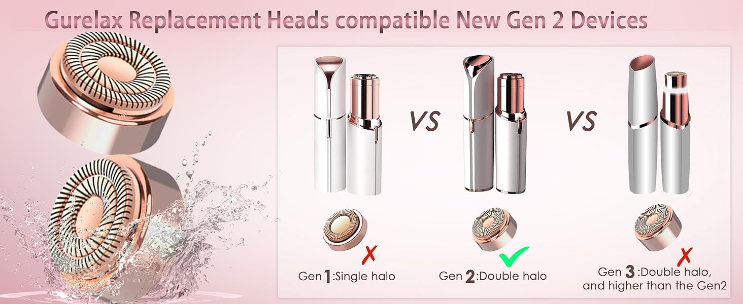 gurelax replacement heads for flawless