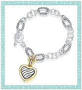 UNY Antique Cable Heart Women Jewelry Christmas Vintage Fashion Trendy Cable Wire Link Bracelet