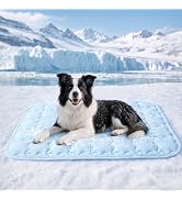 Luciphia Premium Dog Cooling Mat Non-Slip Q-MAX>0.5 Self-Cooling Pad for Small Pet Cat Indoor Por...