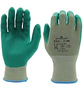 SHOWA 383 Sustainable EBT Nitrile Palm Coated General Purpose Work Gloves with Poly Liner, 13-Gau...