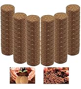 Iceyyyy 60pcs 40mm Compressed Coco Coir Fiber Potting Soil - Expanding Organic Coco Coir Pellet F...